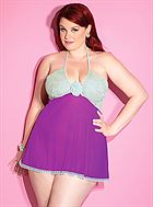 Babydoll with halter ties, plus size